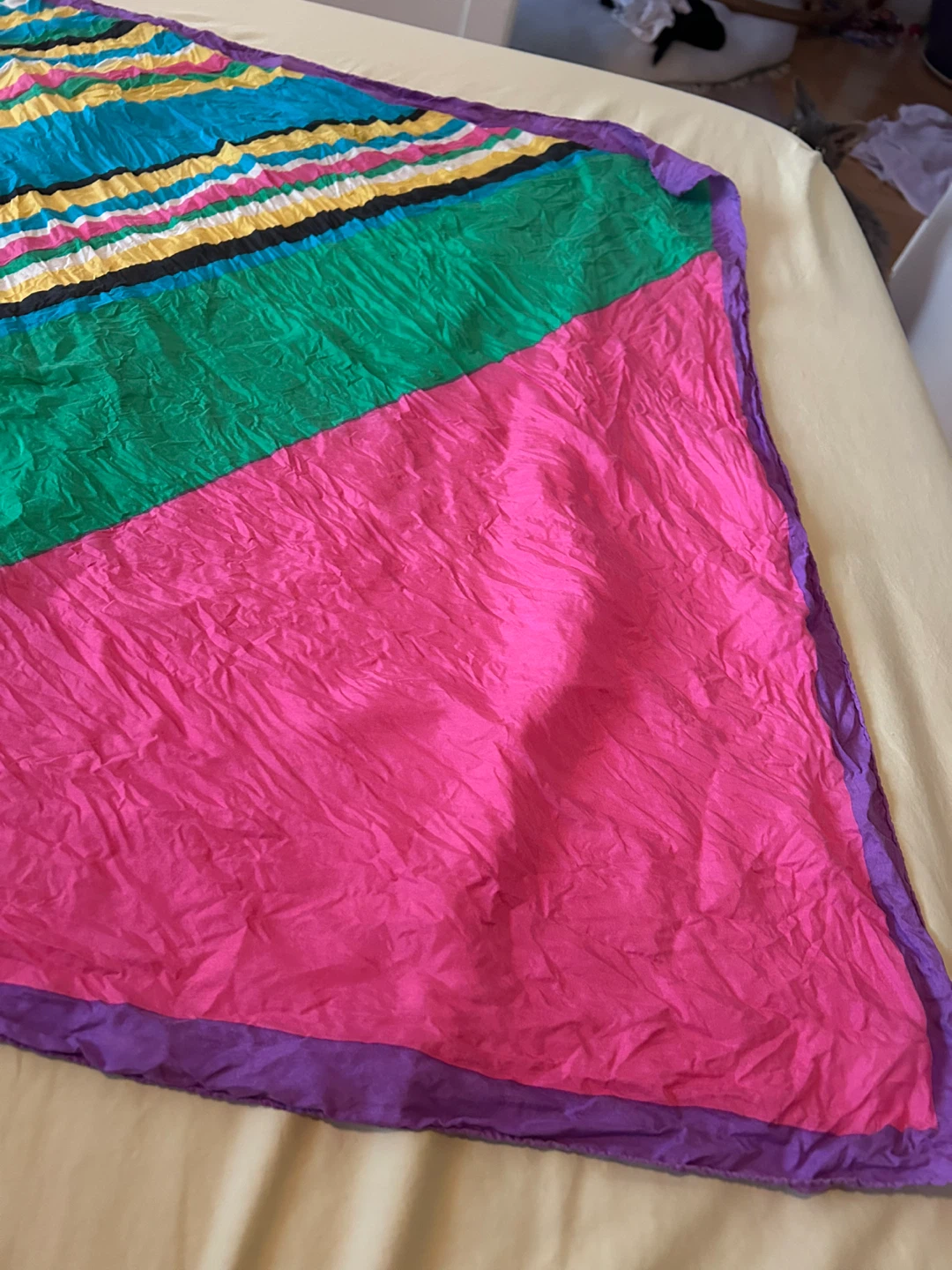 Vintage Geometric Striped Square Scarf - photo 3