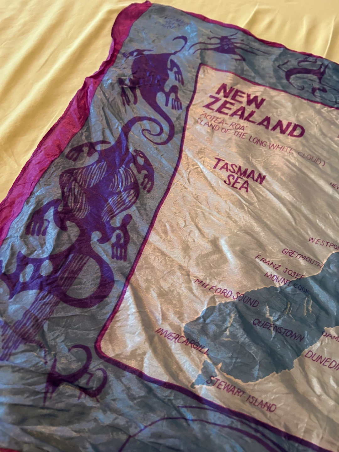 Vintage New Zealand Map Scarf - photo 2