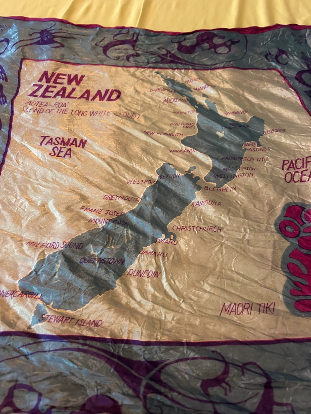 Vintage New Zealand Map Scarf - photo 3