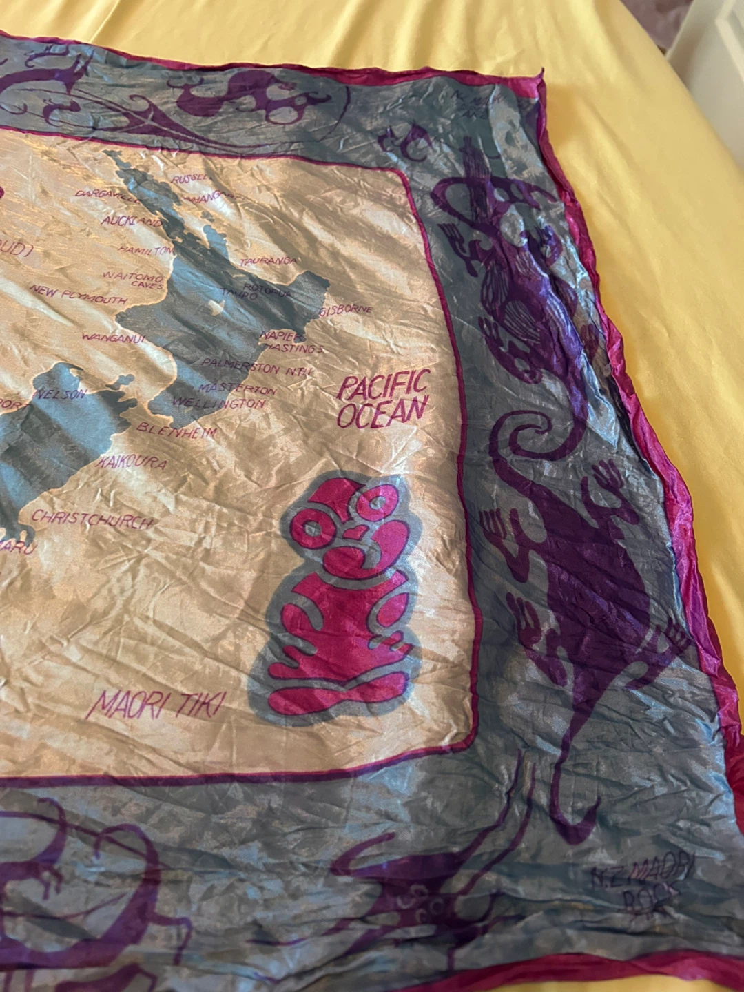 Vintage New Zealand Map Scarf - photo 4