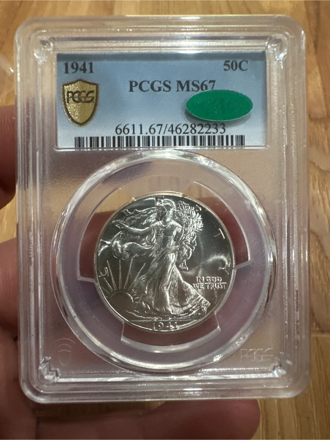 1941 Walking Liberty Half Dollar PCGS MS67