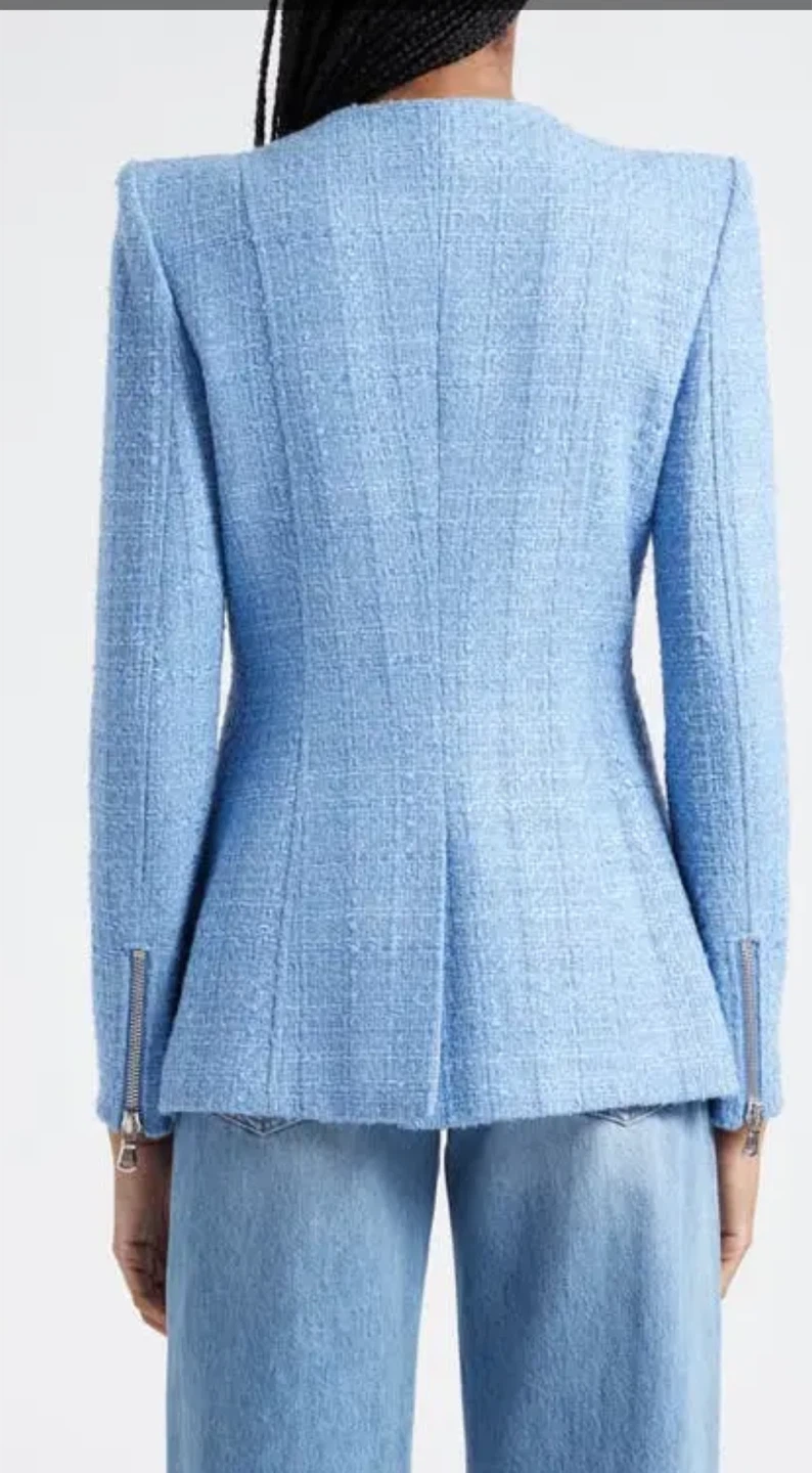 Veronica Beard Blue Tweed Blazer - photo 5
