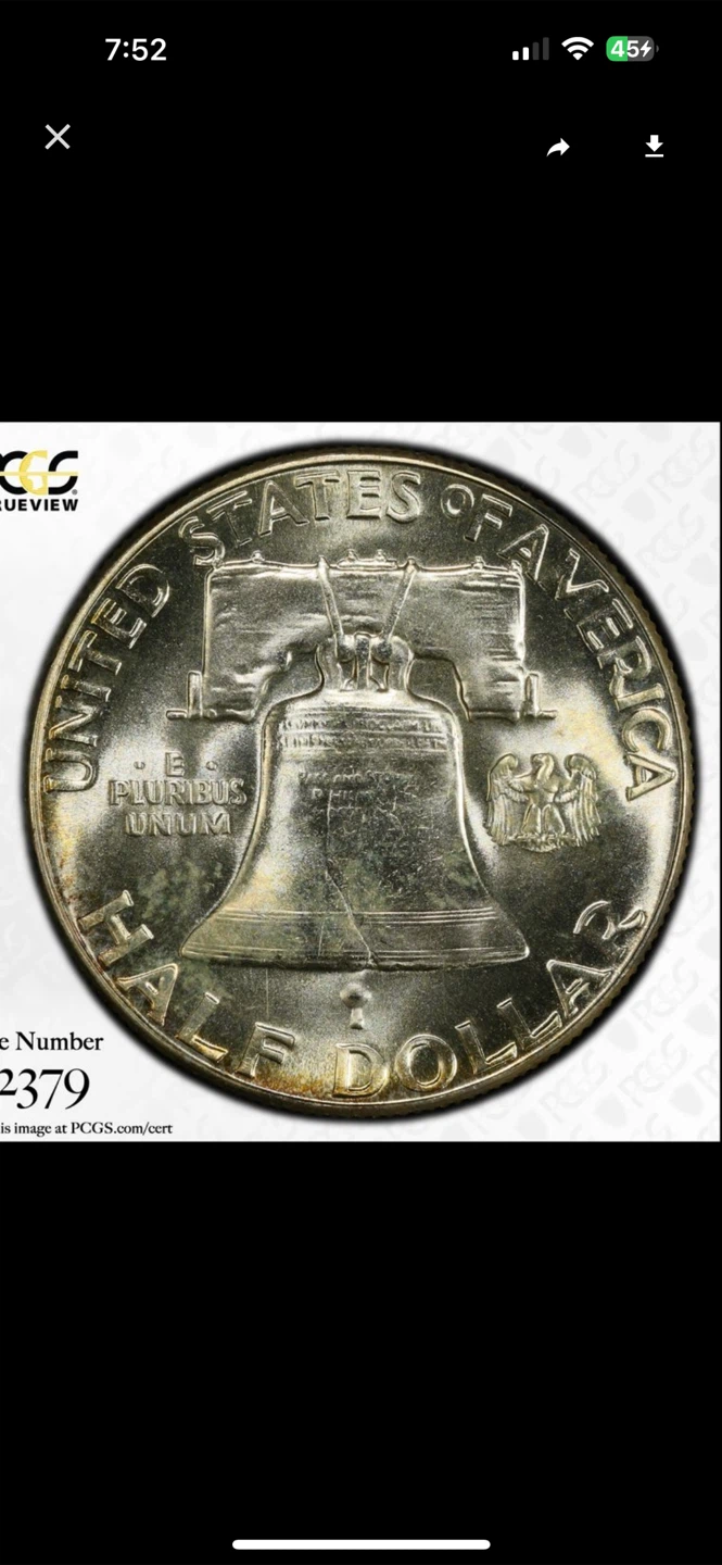 1950 Franklin Half Dollar PCGS PR65 - photo 4