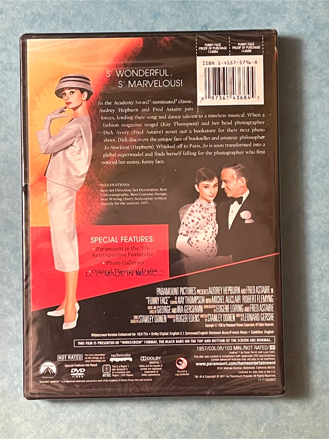 NEW Funny Face DVD starring Audrey Hepburn and Fred Astaire - photo 2