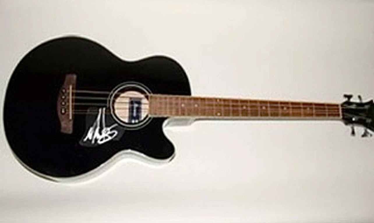 Blink-182 Mark Hoppus Autographed Ibanez Acoustic Bass Guitar