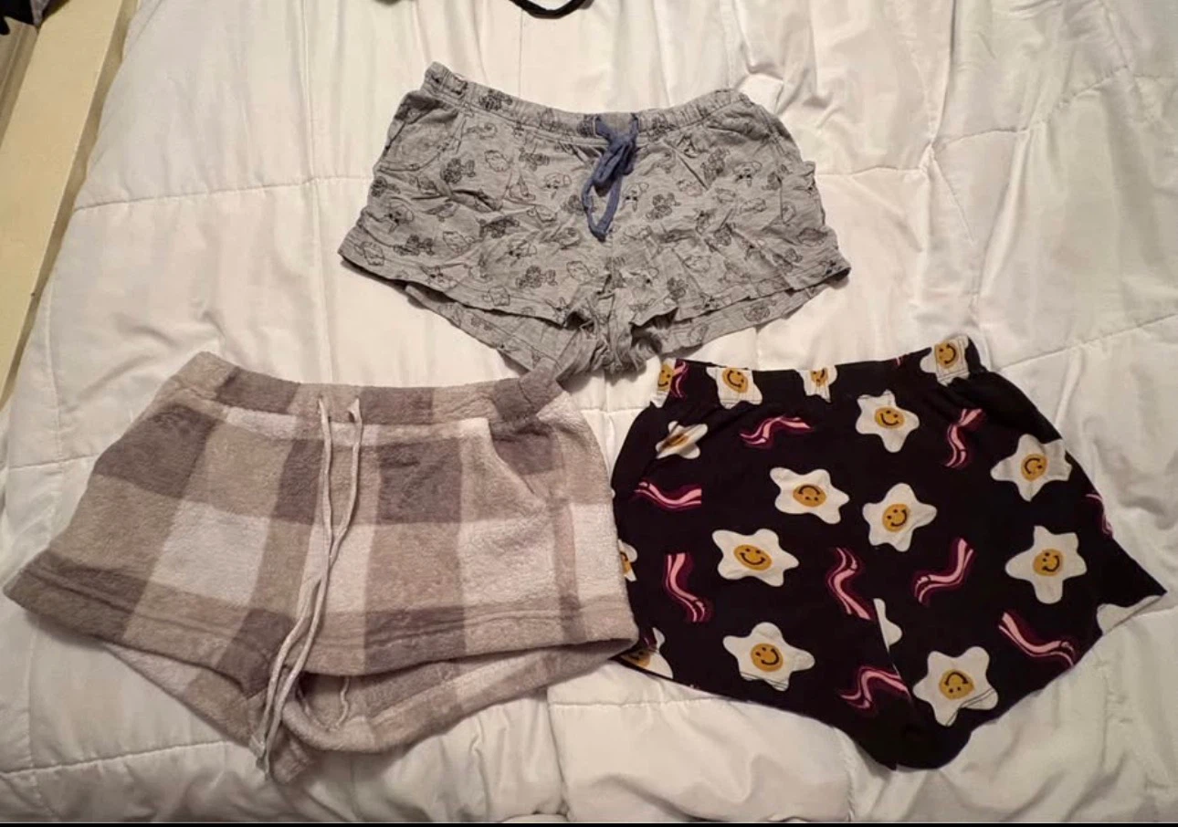 3 pairs of women's pajama shorts