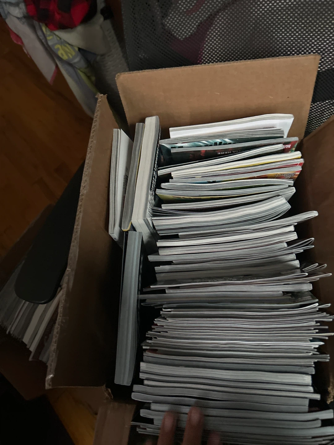 3 boxes of comic books