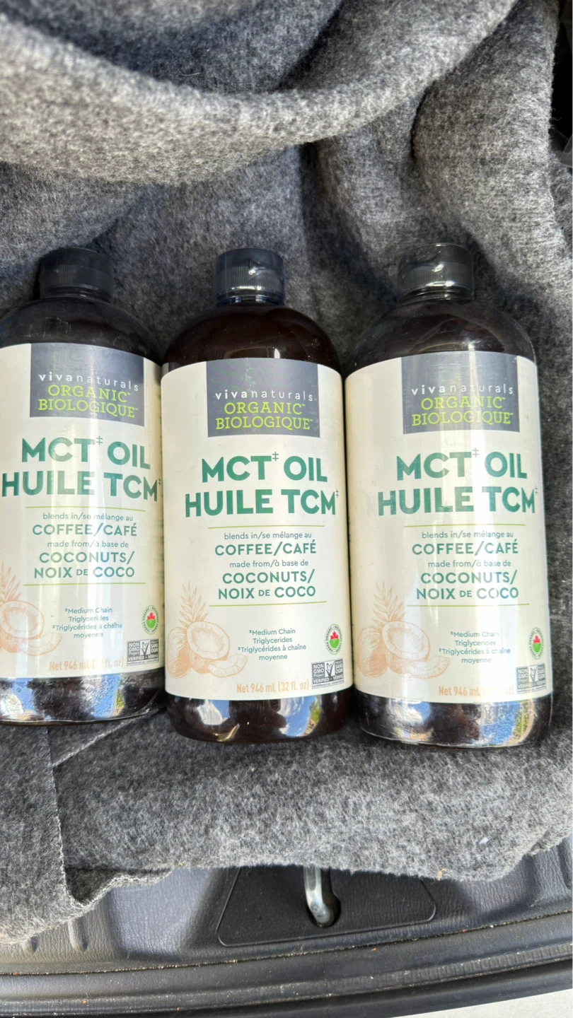 VivaNaturals Organic MCT Oil - 3 x 946 mL Bottles