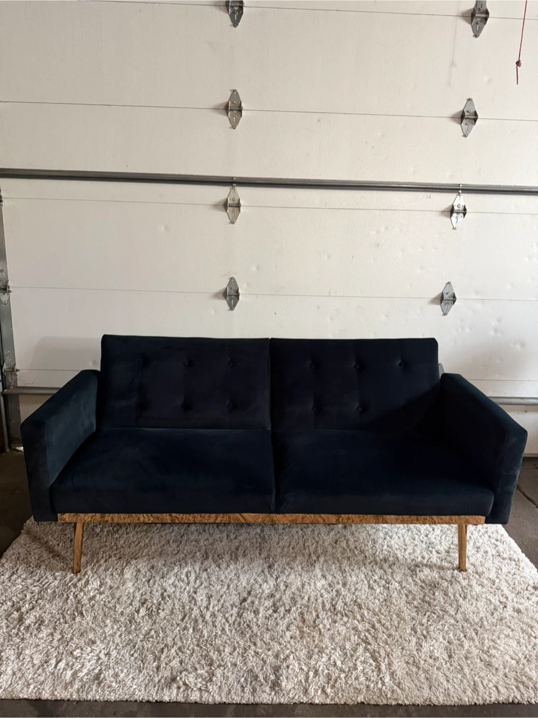 Modern Velvet Futon Sofa Bed