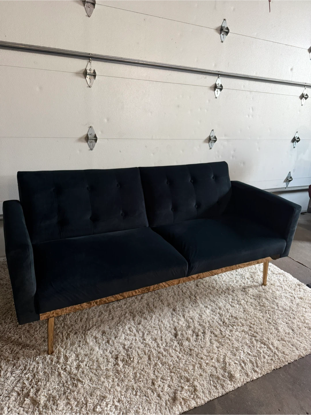 Modern Velvet Futon Sofa Bed - photo 2
