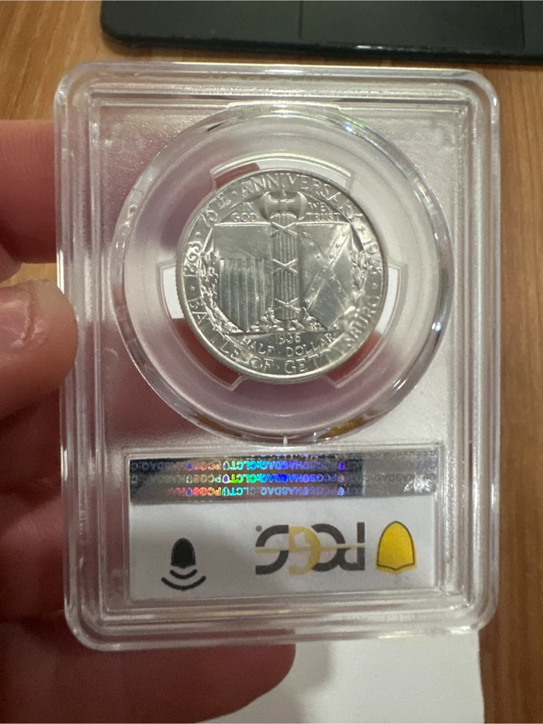1936 PCGS MS64 Gettysburg Blue and Gray Reunion 50C Silver Coin - photo 2