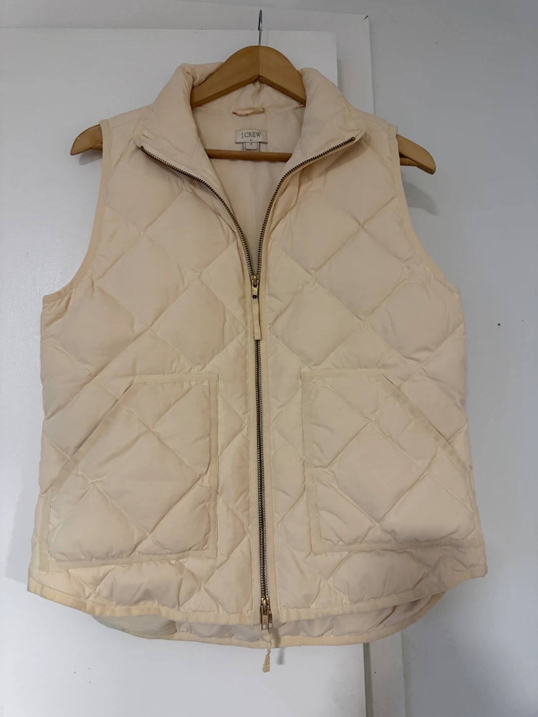 J. Crew Quilted Vest - Cream - Size S - photo 2