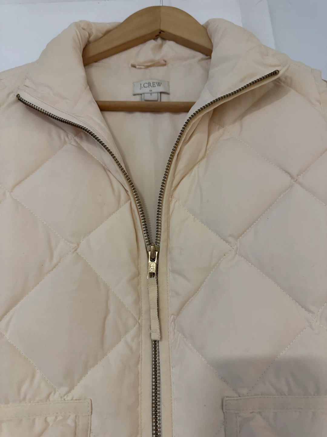 J. Crew Quilted Vest - Cream - Size S - photo 3