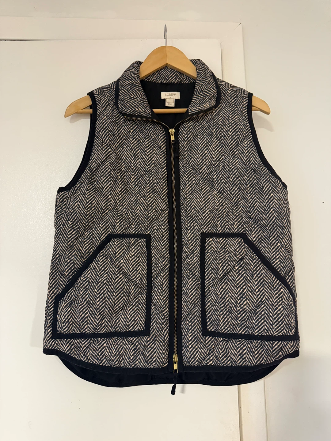 J. Crew Vest Size S Herringbone Pattern