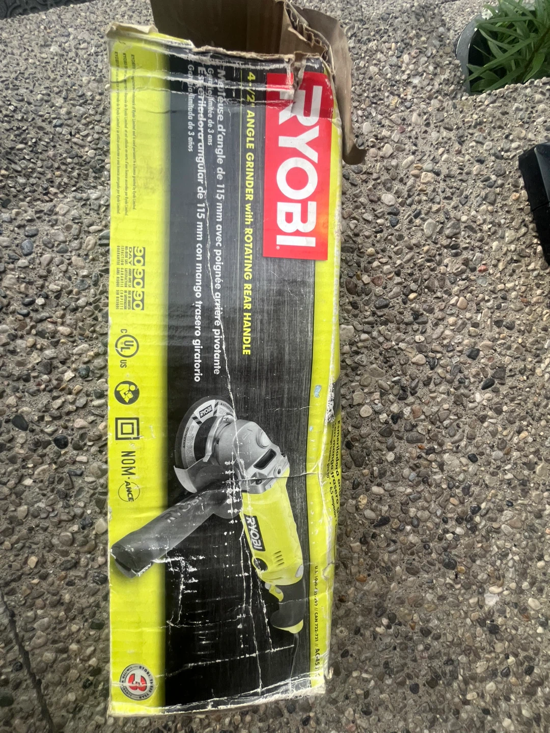 Ryobi 4 1/2 inch Angle Grinder with Rotating Rear Handle