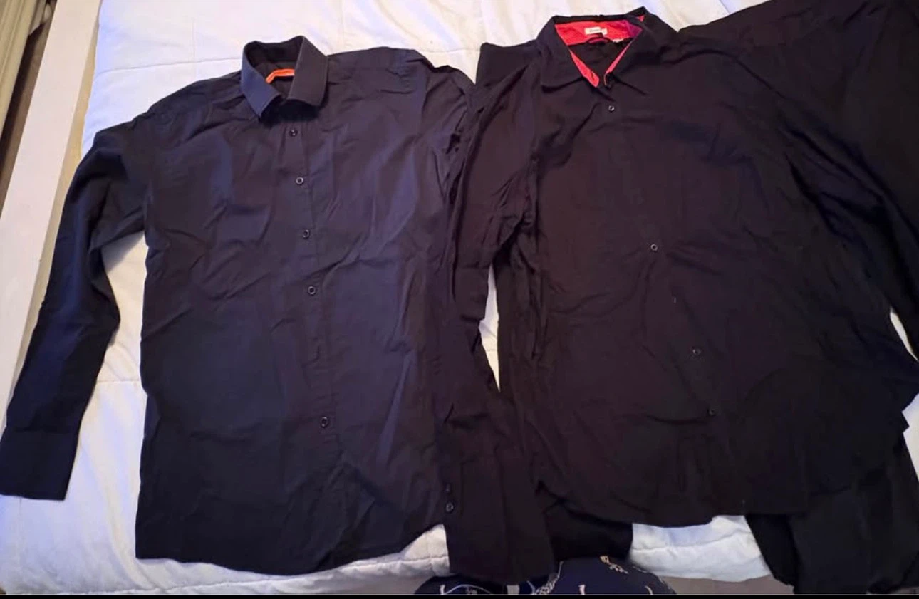 Black dress shirts (2)