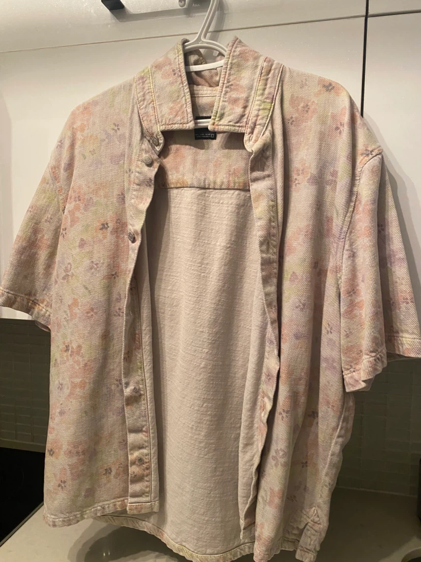 Men’s Zara Short Sleeve Button-Up Shirt - Floral Print