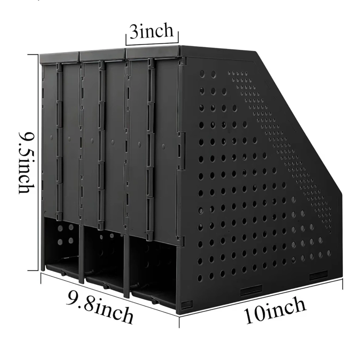 SAYEEC 2 Pcs Collapsible Magazine File Holder - Black - photo 5