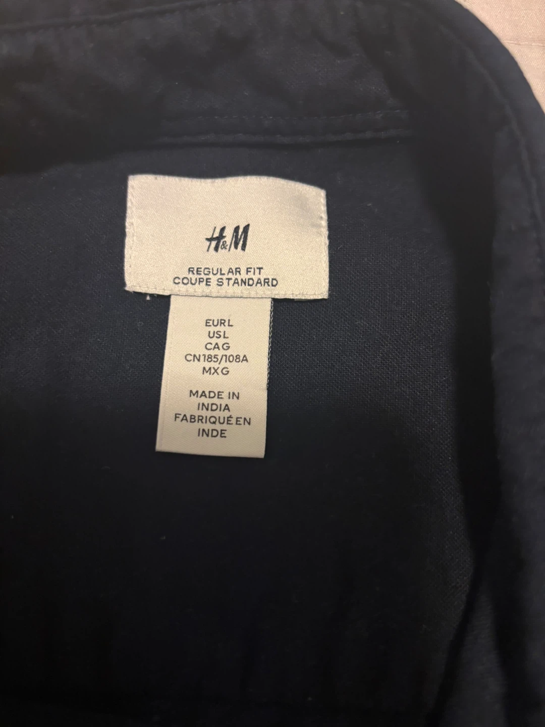 New H&M Regular Fit Oxford Shirt - Navy - photo 2