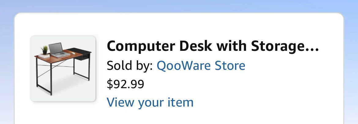 QooWare Computer Desk with Storage Drawer - photo 3