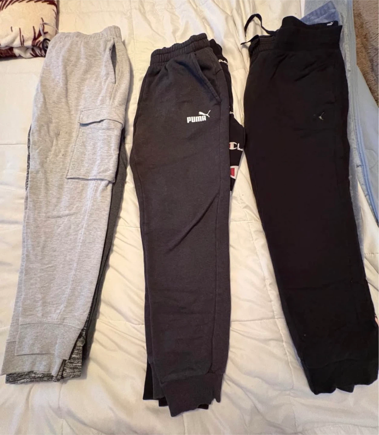 Bundle of 3 Pairs of Joggers - Puma, Champion, Unknown