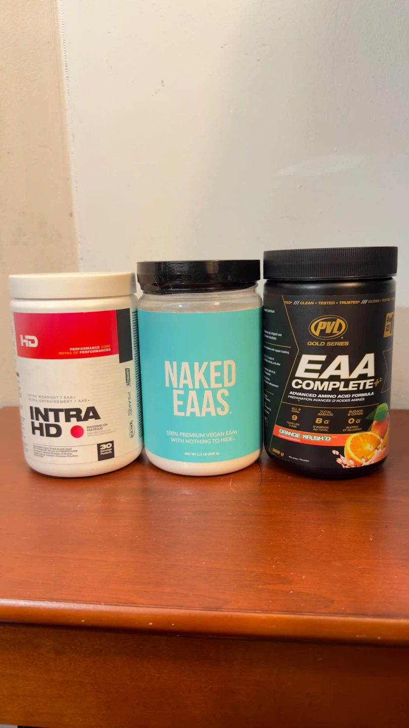 HD Intra, Naked Eaas, and PVL EAA Complete Supplements