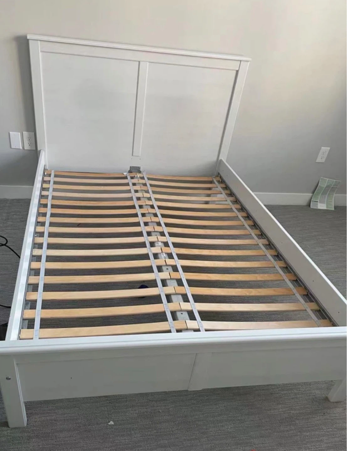 IKEA Queen bed frame in white