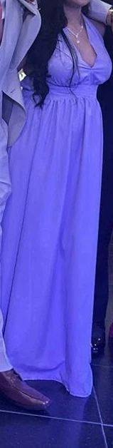 Purple Halter Maxi Dress