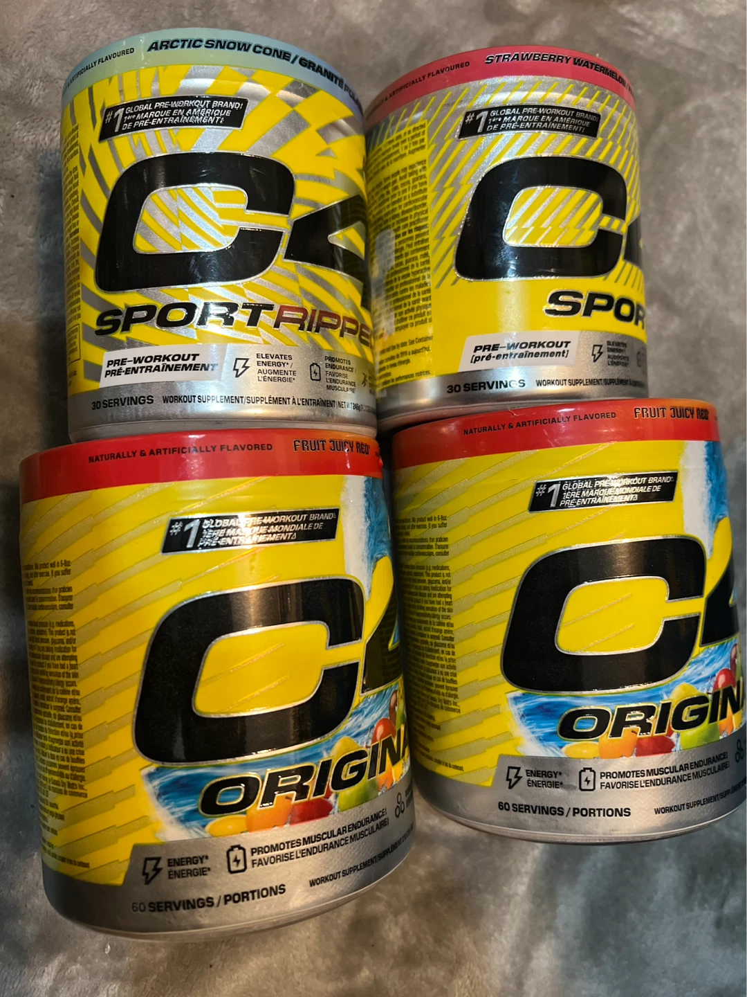 C4 Sport & Origin Pre-Workout Supplements