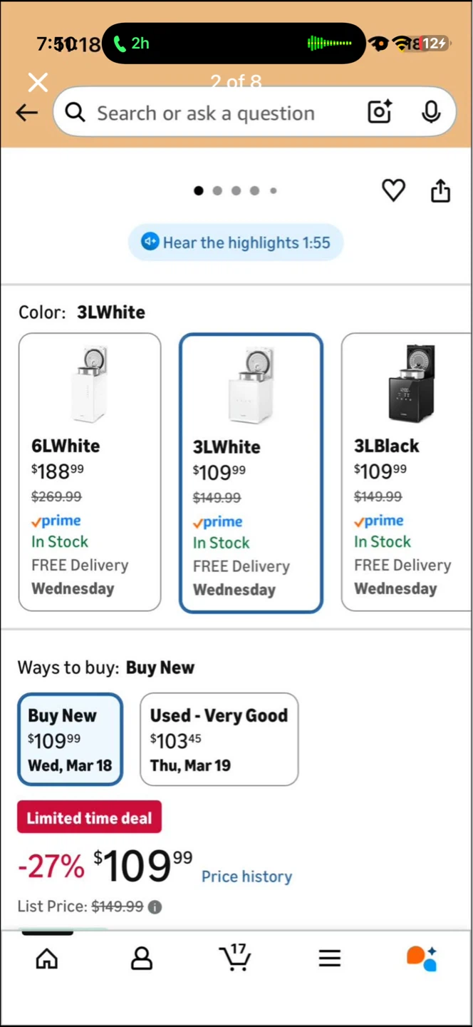 Livatro 3L White Humidifier - photo 2