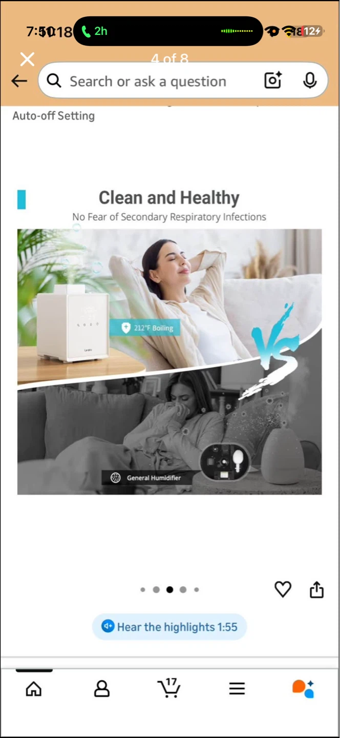 Livatro 3L White Humidifier - photo 3