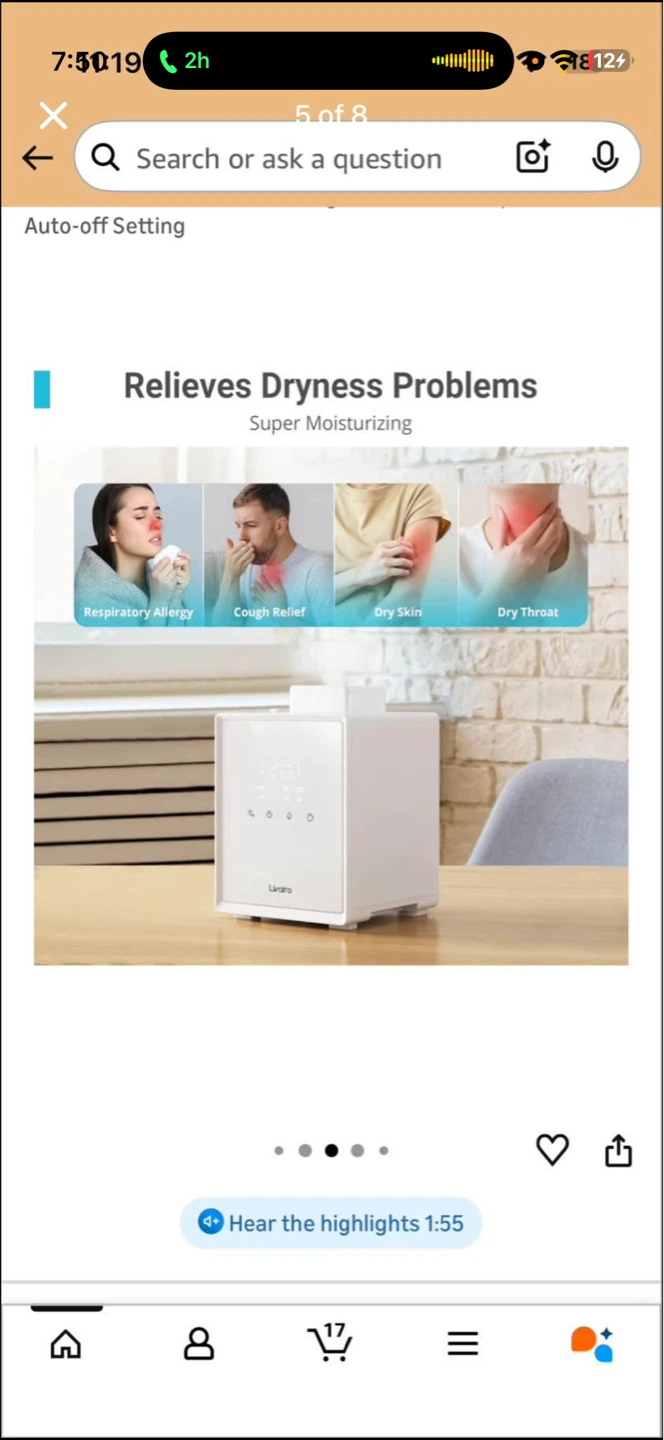 Livatro 3L White Humidifier - photo 4