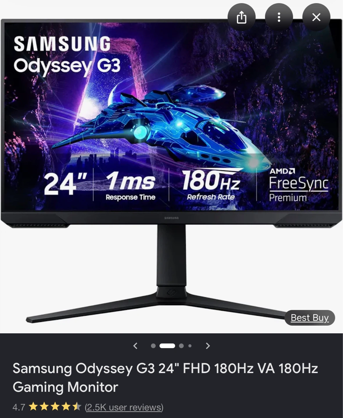 Samsung Odyssey G3 24" Gaming Monitor
