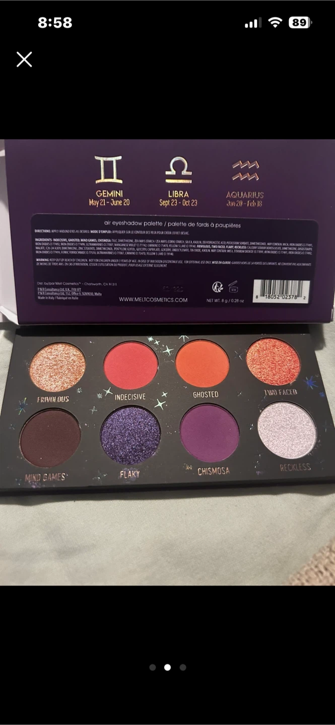 Melt Cosmetics Bad Side Zodiac Air Eyeshadow Palette