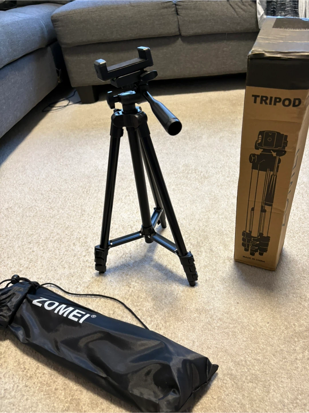 New ZOMEI 50.6” Aluminum Phone Tripod with Carry Bag