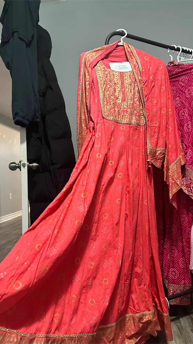 Indian suit Pink Embroidered Anarkali Suit