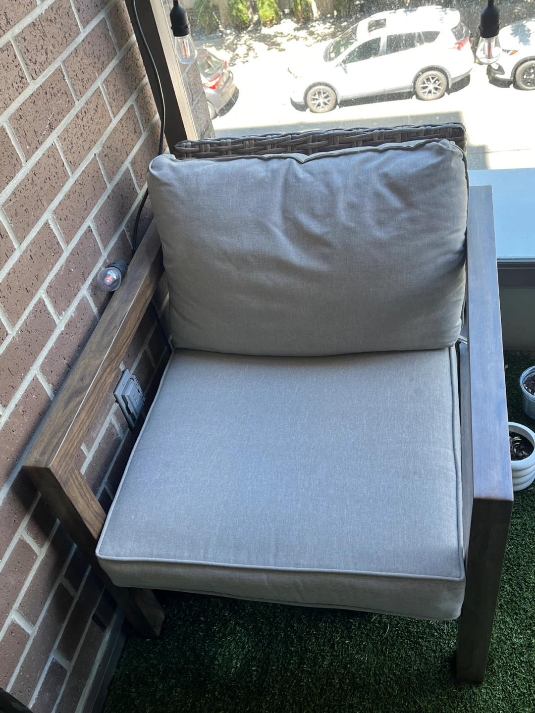 MOVING SALE - Outdoor Balcony Chairs with Cushions - photo 3