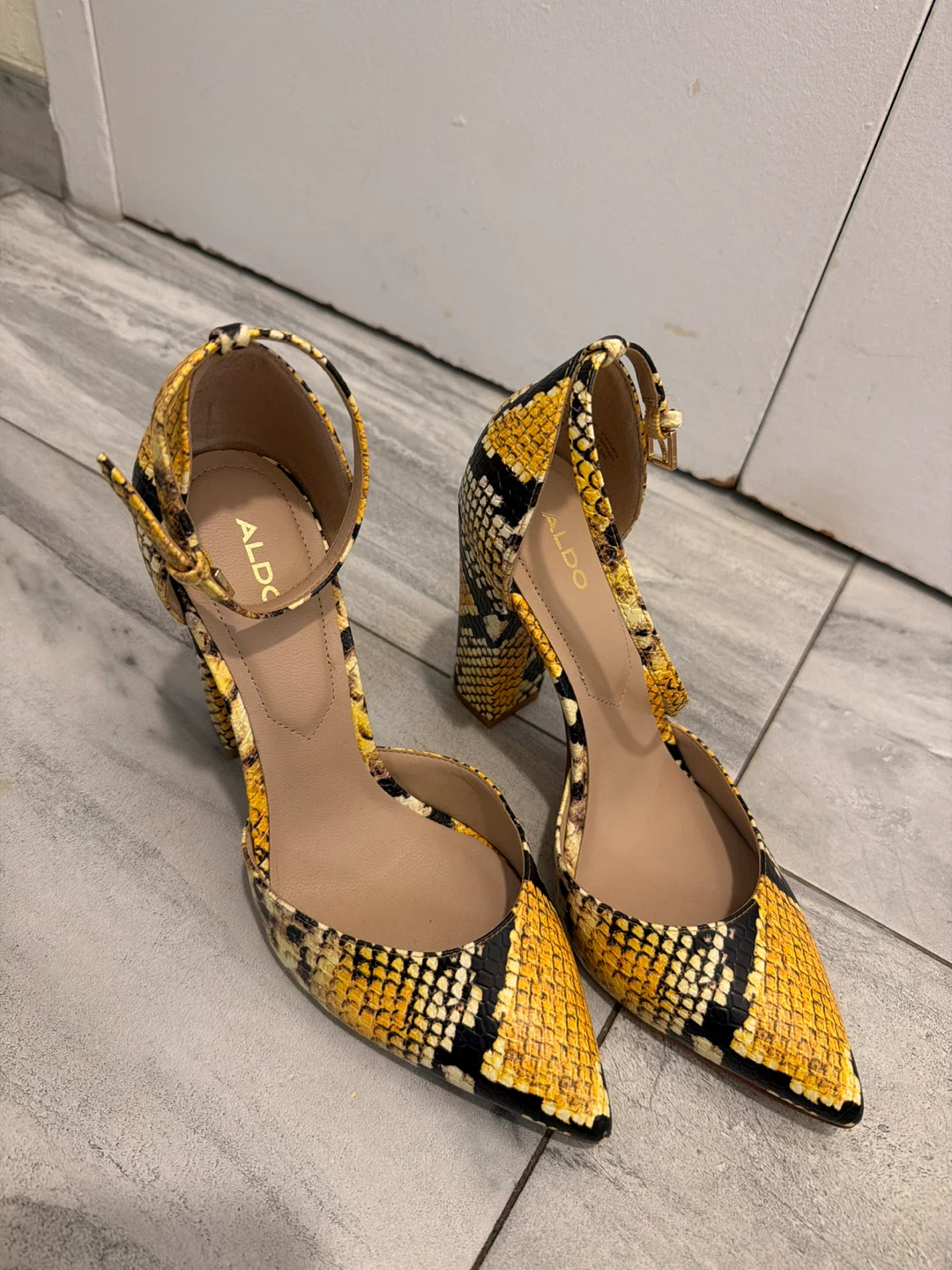ALDO Women's Snake Print Heels
