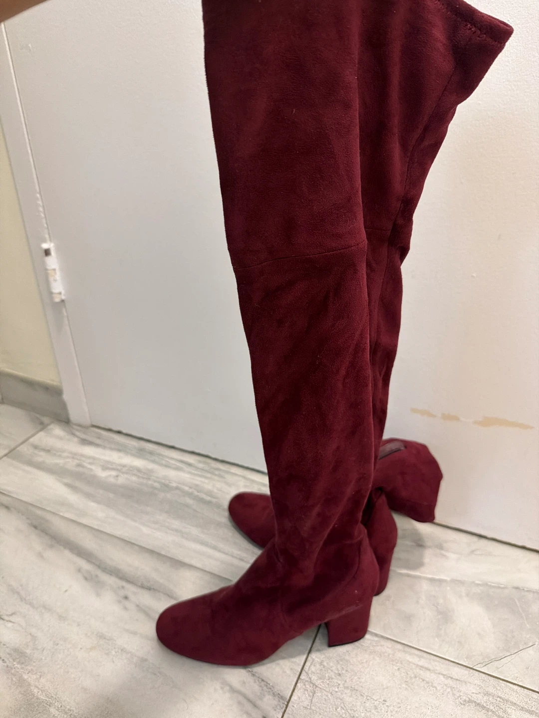 ALDO Maroon Over-the-Knee Boots