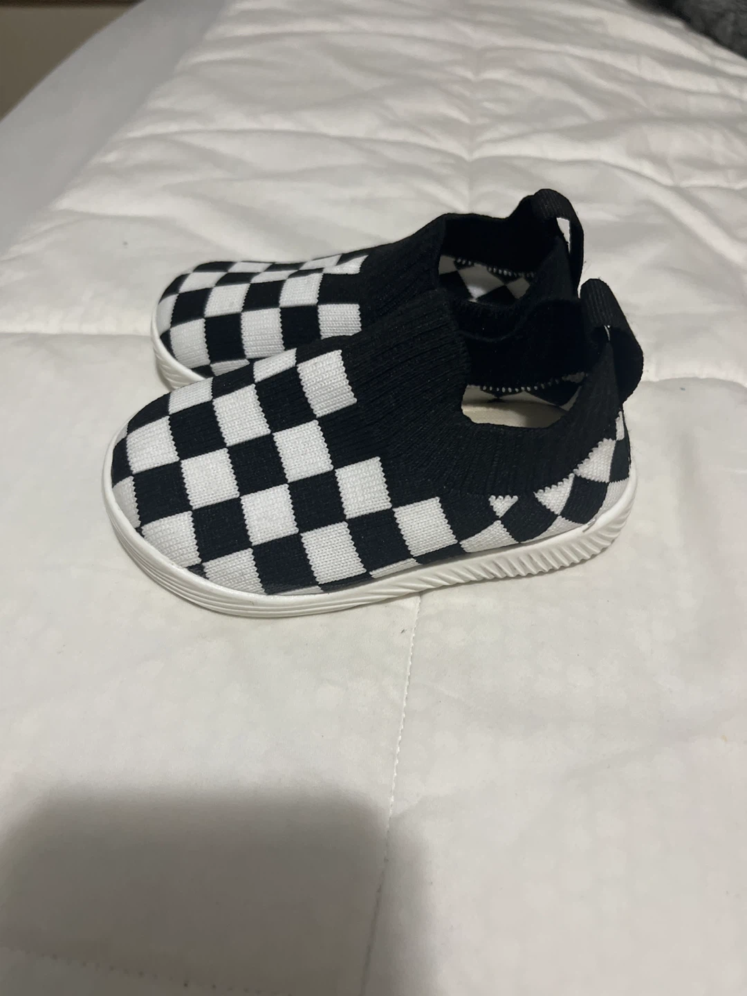 Checkerboard Slip-On Sneakers - Size 130 - photo 2