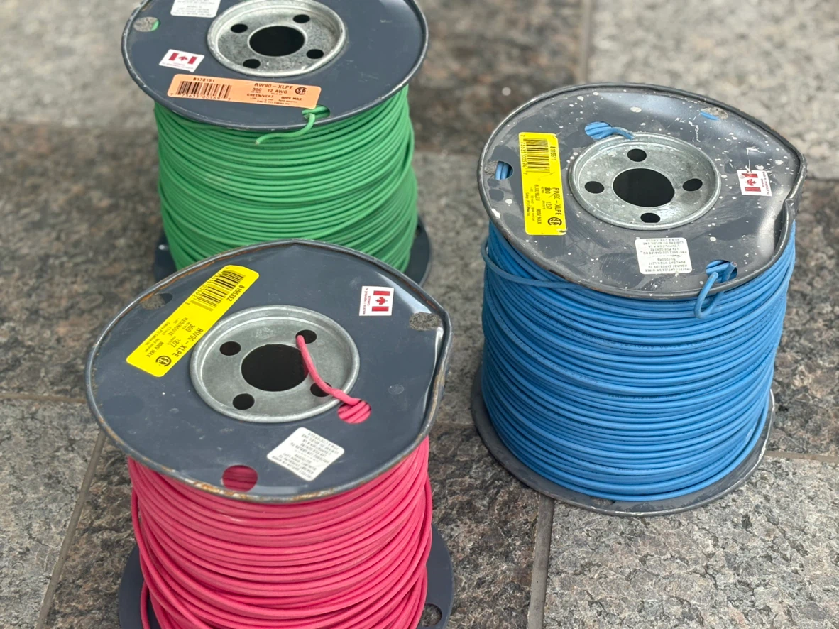 Southwire RW90 XLPE Wire Spools (Red, Blue, Green)