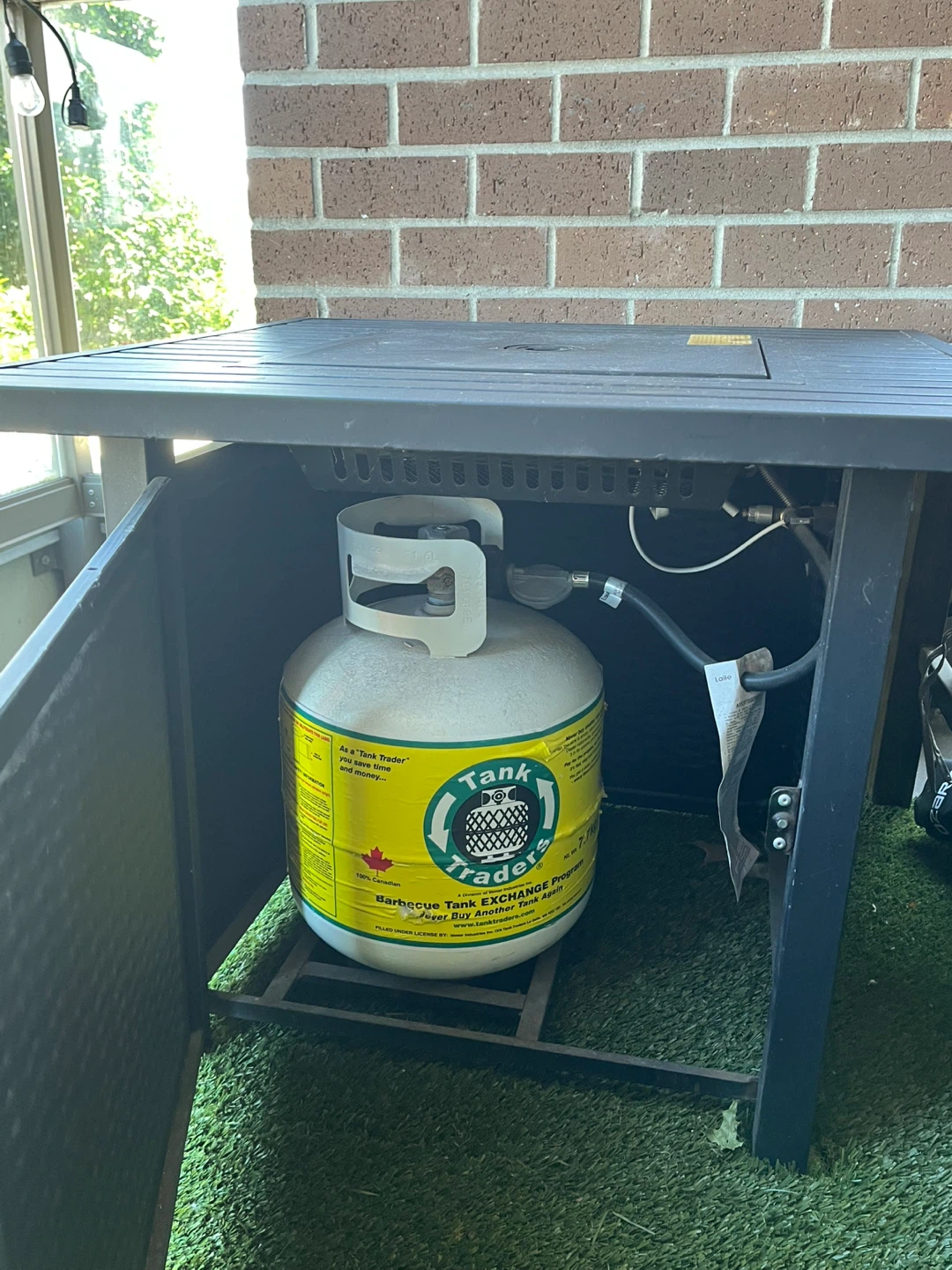 MOVING SALE - Black Outdoor Propane Fire Pit - photo 4
