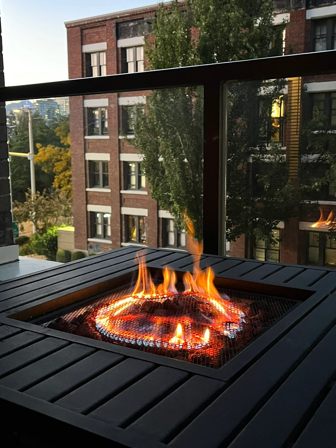 MOVING SALE - Black Outdoor Propane Fire Pit