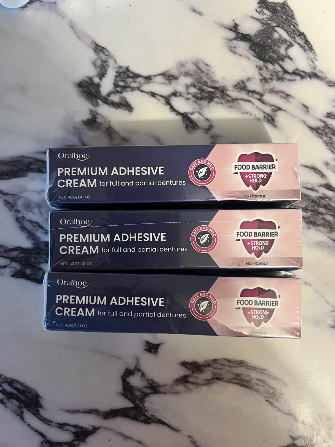 3 Oralhoe Premium Adhesive Cream for Dentures
