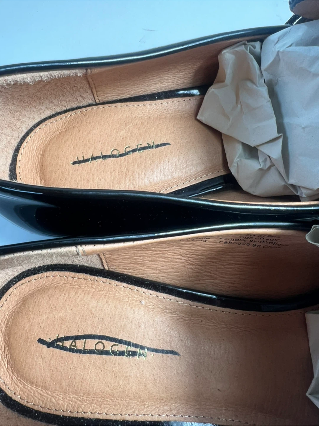 Halogen Black Patent Loafers with Lace Detail - photo 4