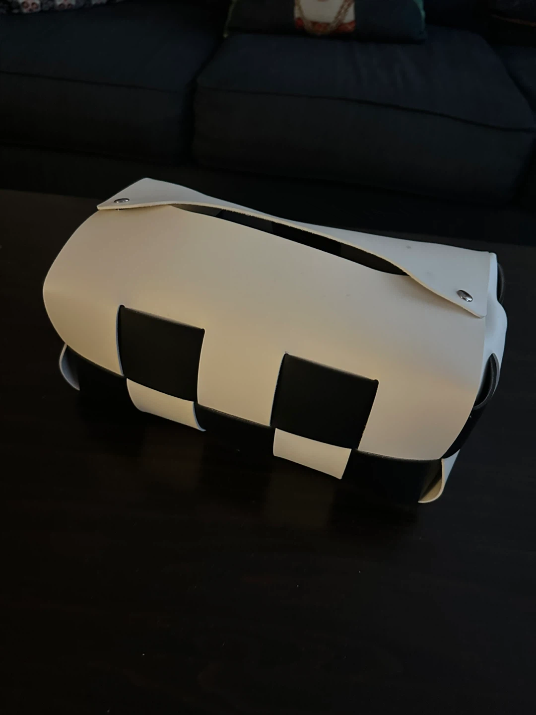Checkered Tissue Box Holder