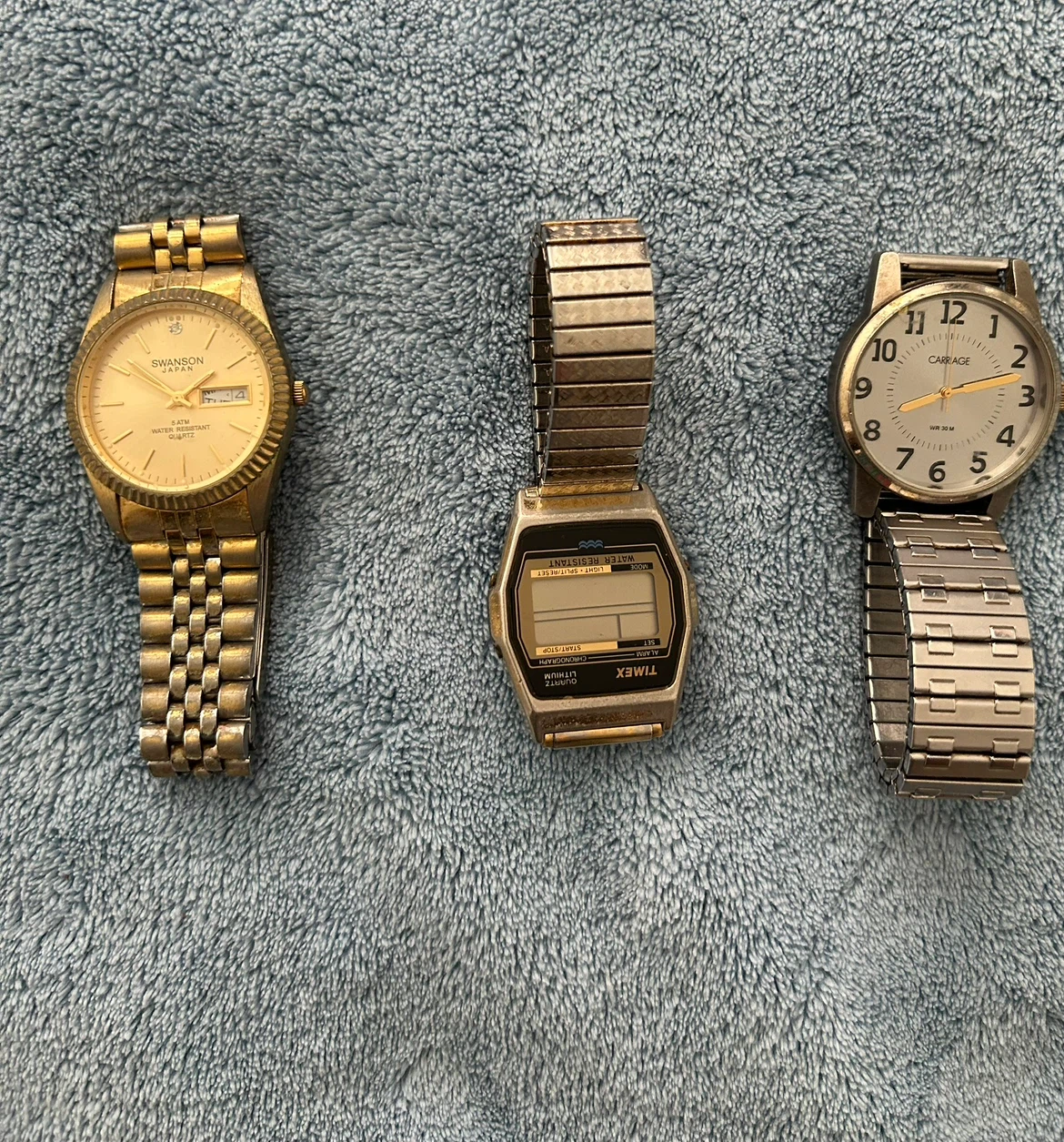 Lot of 3 men’s watches.  Older models snd currently not working