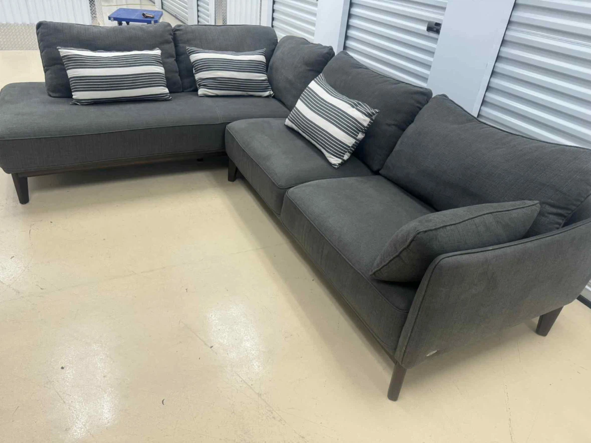 Brick Dark Grey Sectional Sofa