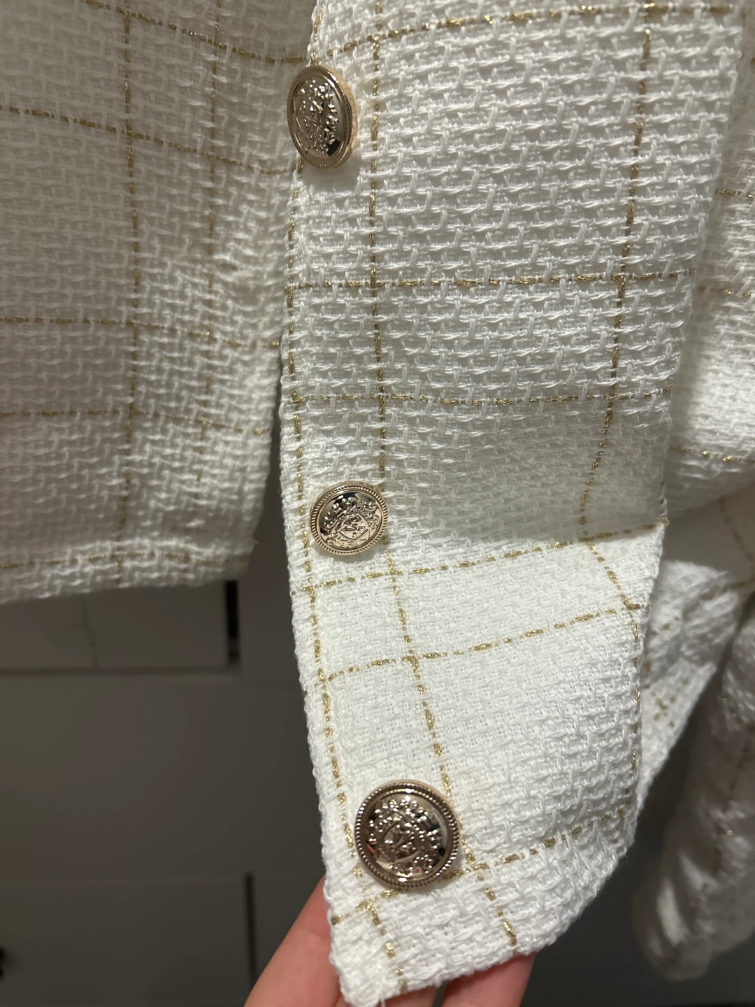 SHEIN Tweed Cropped Jacket and Skirt Set - photo 4