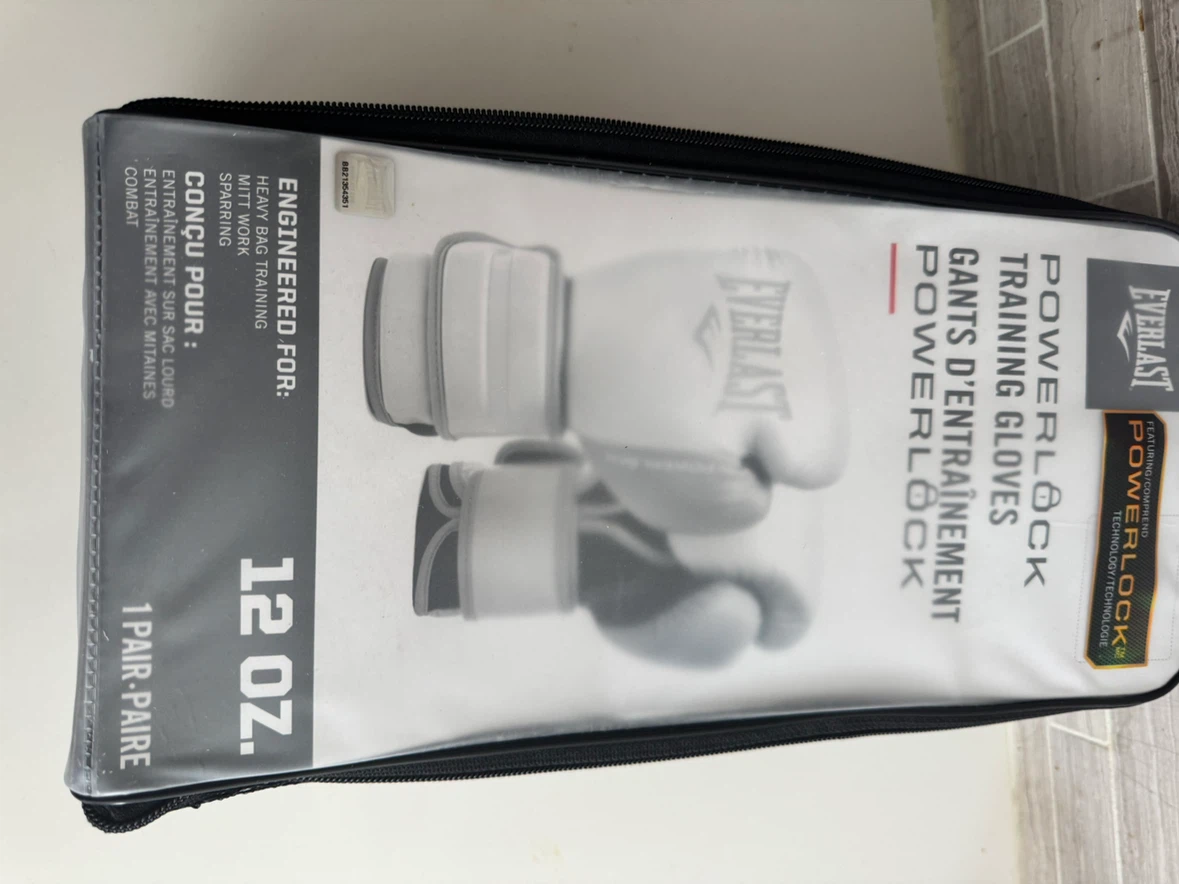 Everlast Powerlock Training Gloves 12oz White